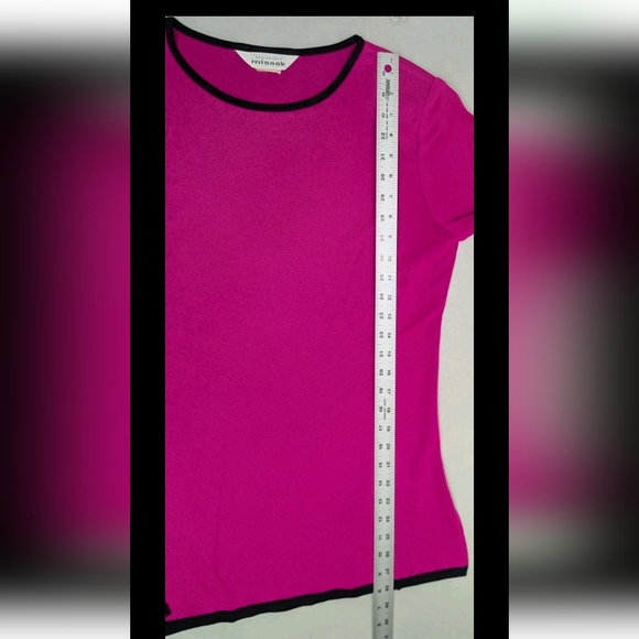 Exclusively Misook Short Sleeve Top S Vintage Old Money Mature #32 - Picture 3 of 5